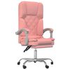 vidaXL B&uuml;rostuhl mit Massagefunktion Rosa Kunstleder