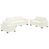 vidaXL Sofa Set 3 pcs Creme 221 x 80 x 80 cm Samt