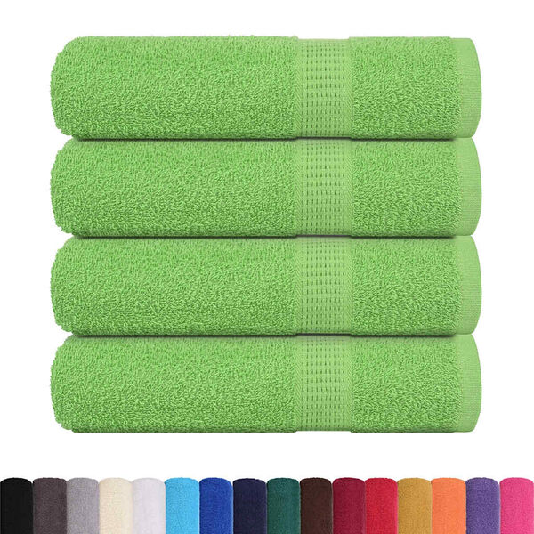 vidaXL Badet&uuml;cher FROGN 4 Stk. Apfelgr&uuml;n 100x150 cm 360 g/m&sup2;