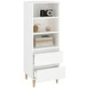 vidaXL Highboard Wei&szlig; 40x36x110 cm Holzwerkstoff