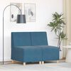 vidaXL Modulares Armfreies Sofa 2 pcs Blau 55 x 74 x 82 cm Samt