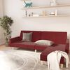 vidaXL Schlafsofa 2-Sitzer mit Fu&szlig;hocker Weinrot Stoff