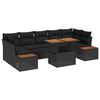 vidaXL Garten-Sofa-Set 8 stk. Schwarz Poly Rattan