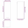 vidaXL H&auml;ngeschrank mit T&uuml;r 2 pcs Wei&szlig; 30 x 31 x 80 cm Holzwerkstoff