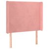 vidaXL LED Kopfteil Rosa 93x16x118/128 cm Samt