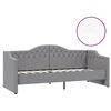 vidaXL Tagesbett mit Matratze USB Hellgrau Stoff 90x200 cm