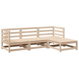 vidaXL 4-tlg. Garten-Sofagarnitur Massivholz Kiefer