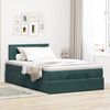 vidaXL Ottoman-Bett mit Matratze Dunkelgr&uuml;n 120x190 cm Samt