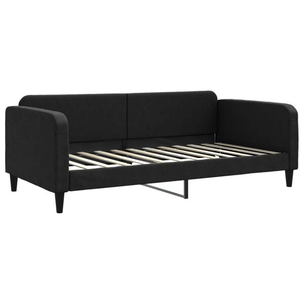 vidaXL Tagesbett mit Matratze Schwarz 100x200 cm Stoff