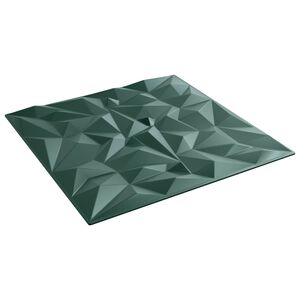 vidaXL Wandpaneele 12 pcs Amethyst Gr&uuml;n 50 x 50 cm XPS Schaum