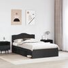 vidaXL Bettrahmen Schwarz 120 x 190 cm Massives Kiefernholz