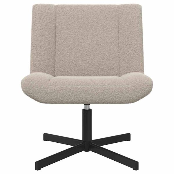 vidaXL Drehstuhl Hellgrau 63 x 75 x 76 cm Schafsleder