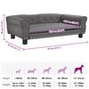 vidaXL Hundebett Grau 95x55x30 cm Kunstleder