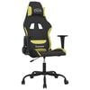 vidaXL Gaming-Stuhl mit Massagefunktion Schwarz und Hellgr&uuml;n Stoff
