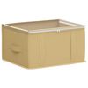 vidaXL Aufbewahrungsbox mit transparentem Oberfenster 2 pcs Creme