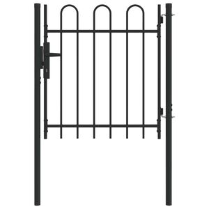 vidaXL Zauntor BOXTEL 103 x 150 cm Grau Abschlie&szlig;bar