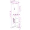 vidaXL Highboard Grau Sonoma 34,5x34x180 cm Holzwerkstoff