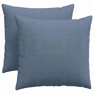 vidaXL Sofakissen 2 St&uuml;ck Blau 45 x 45 cm Cordstoff