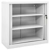 vidaXL Schrank mit Schiebet&uuml;r & Pflanzkasten Grau 90x40x113 cm Stahl
