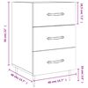 vidaXL Nachttisch Sonoma-Eiche 40x40x66 cm Holzwerkstoff