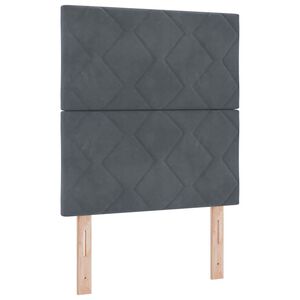 vidaXL LED Kopfteil Dunkelgrau 80 cm Samt
