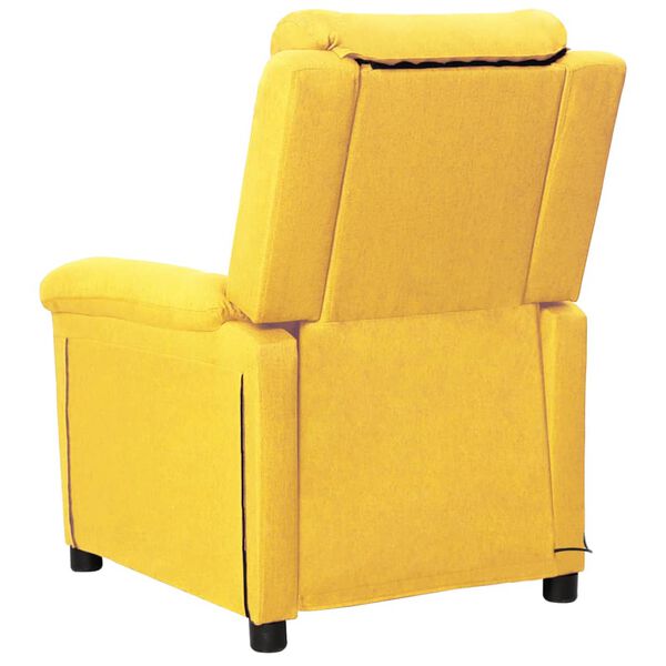 vidaXL Massagesessel Hellgelb Stoff