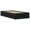 vidaXL Bettgestell mit Schubladen Schwarz 90x200 cm Holzwerkstoff