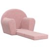 vidaXL Schlafsofa f&uuml;r Kinder Rosa Weich Pl&uuml;sch