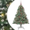 vidaXL K&uuml;nstlicher Weihnachtsbaum mit 300 LEDs mit St&auml;nder Gr&uuml;n 180 cm