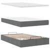 vidaXL Ottoman-Bett mit Matratze & LEDs Dunkelgrau 120x200 cm Stoff