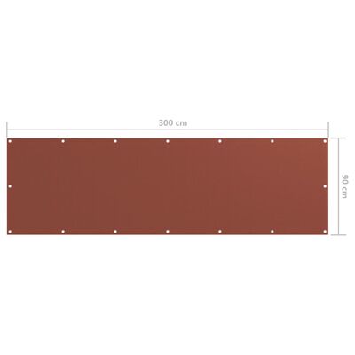 vidaXL Balkon-Sichtschutz Terrakotta-Rot 90x300 cm Oxford-Gewebe
