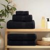 vidaXL G&auml;stetuch SOLUND 25 pcs Schwarz 80 x 200 cm 550 gsm