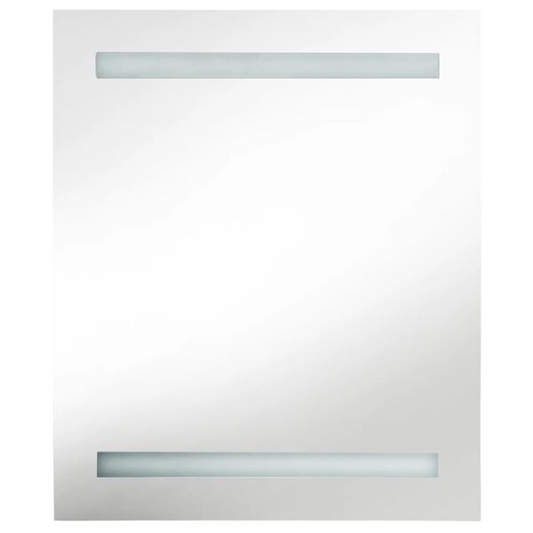 vidaXL LED-Bad-Spiegelschrank Grau 50x14x60 cm