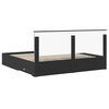 vidaXL Bettrahmen Schwarz und Silber 200 x 200 cm Holzwerkstoff