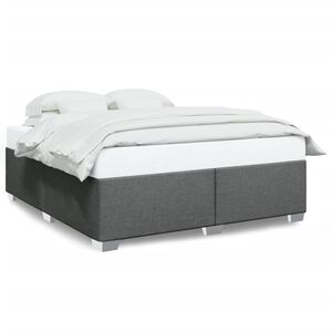 vidaXL Bettgestell ohne Matratze Dunkelgrau 200x200 cm Stoff