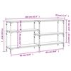 vidaXL Konsolentisch Grau Sonoma 160x29x75 cm Holzwerkstoff