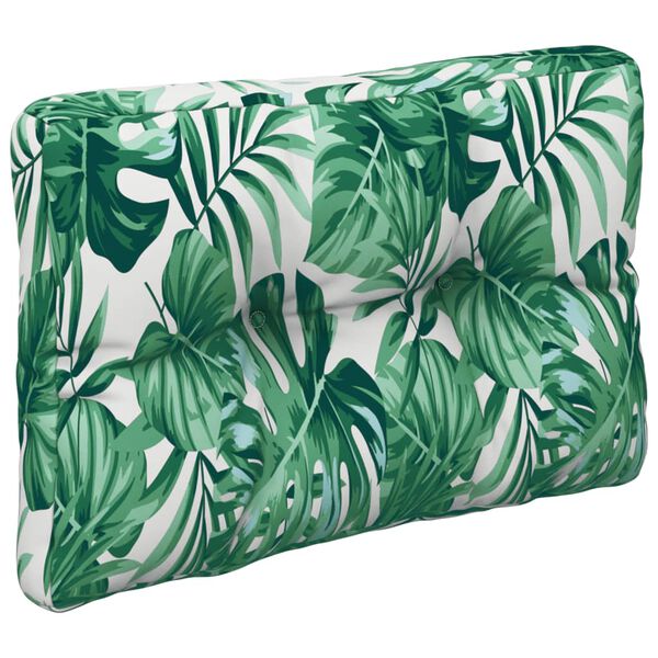 vidaXL Palettenkissen Blattmuster 60x40x12 cm Stoff