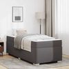 vidaXL Bettrahmen mit Matratze Grau 90 x 200 cm Stoff