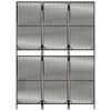 vidaXL Paravent 3-tlg. Grau Poly Rattan