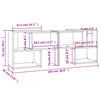 vidaXL TV-Schrank Grau 104x30x52cm Holzwerkstoff