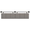 vidaXL H&auml;ngevorderseite Wandmontiert Taupe 210 x 55 x 5 cm Stoff