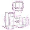 vidaXL 3-tlg. Badm&ouml;bel-Set Sonoma-Eiche Holzwerkstoff