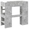 vidaXL Etagenbettgestell mit Schreibtisch Beton Grau 75 x 190 cm