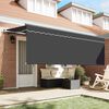 vidaXL Einziehbare Markise Anthrazit 400 x 200 cm Stoff