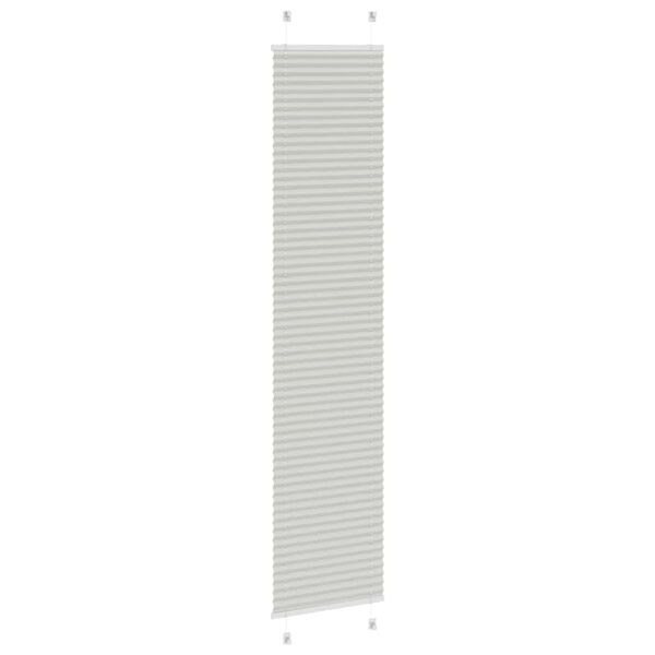 vidaXL Plissee Hellgrau 40x200 cm Stoffbreite 39,4 cm Polyester