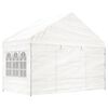 vidaXL Pavillon mit Dach Wei&szlig; 4,46x4,08x3,22 m Polyethylen