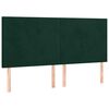 vidaXL Boxspringbett mit Matratze Dunkelgr&uuml;n 200x200 cm Samt