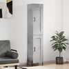 vidaXL Highboard Betongrau 34,5x34x180 cm Holzwerkstoff