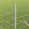 vidaXL Zaun mit Pfosten Silber 0,4 x 50 m Stahl