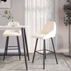 vidaXL Barhocker 2 Stk. Creme Samt